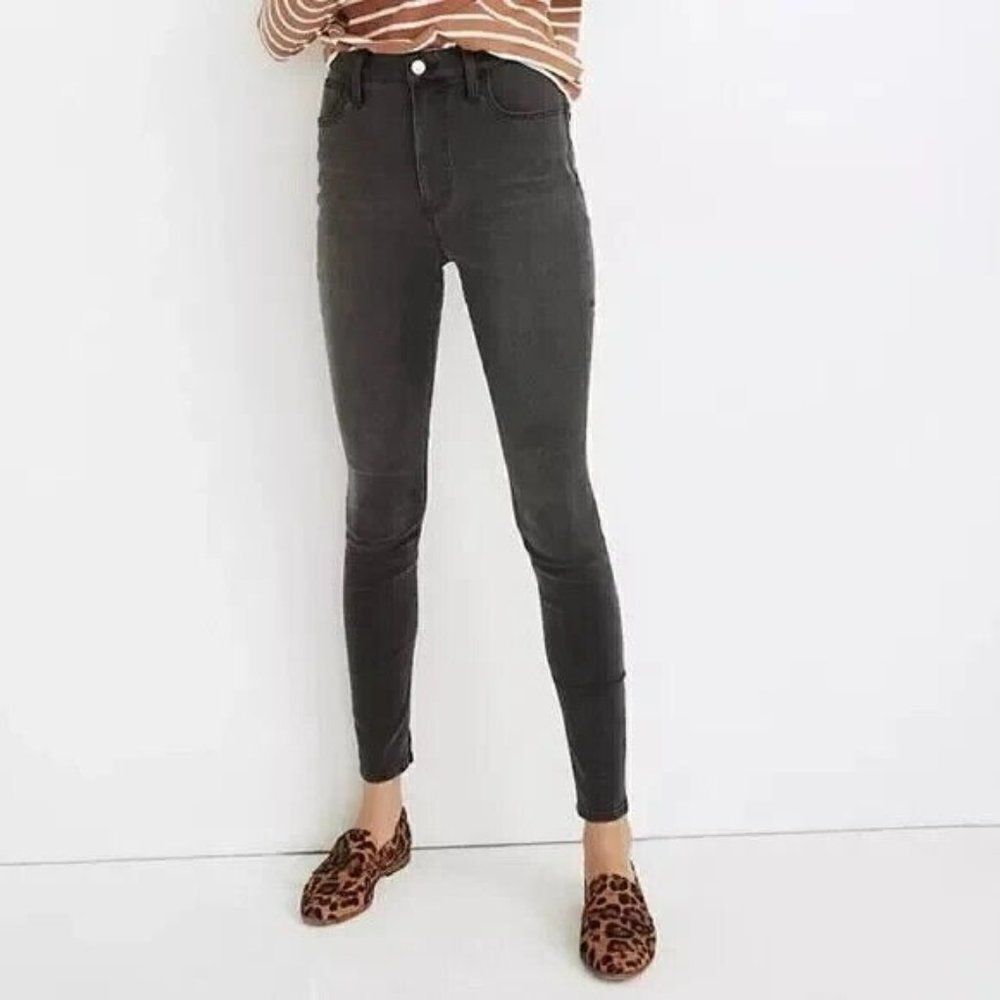 Madewell Roadtripper Jeans Size‎ 25 Womens Black Skinny Mid Rise Charcoal Wash